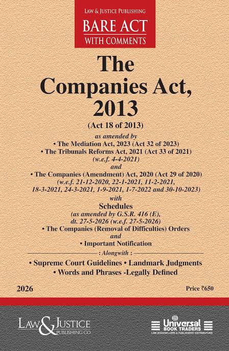 Law & Justice: The Companies Act, 2013 [Bare Act]